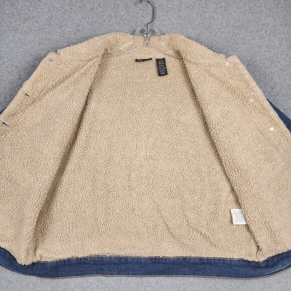 Wrangler Women's Retro Denim Jacket Sherpa Lined Western Large Excellent Cond. - Picture 8 of 13